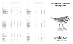 View Great Plains Birding Guide